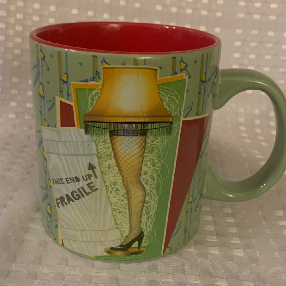 A Christmas Story “ It’s a Major Award” big mug, with the leg lamp on one side.